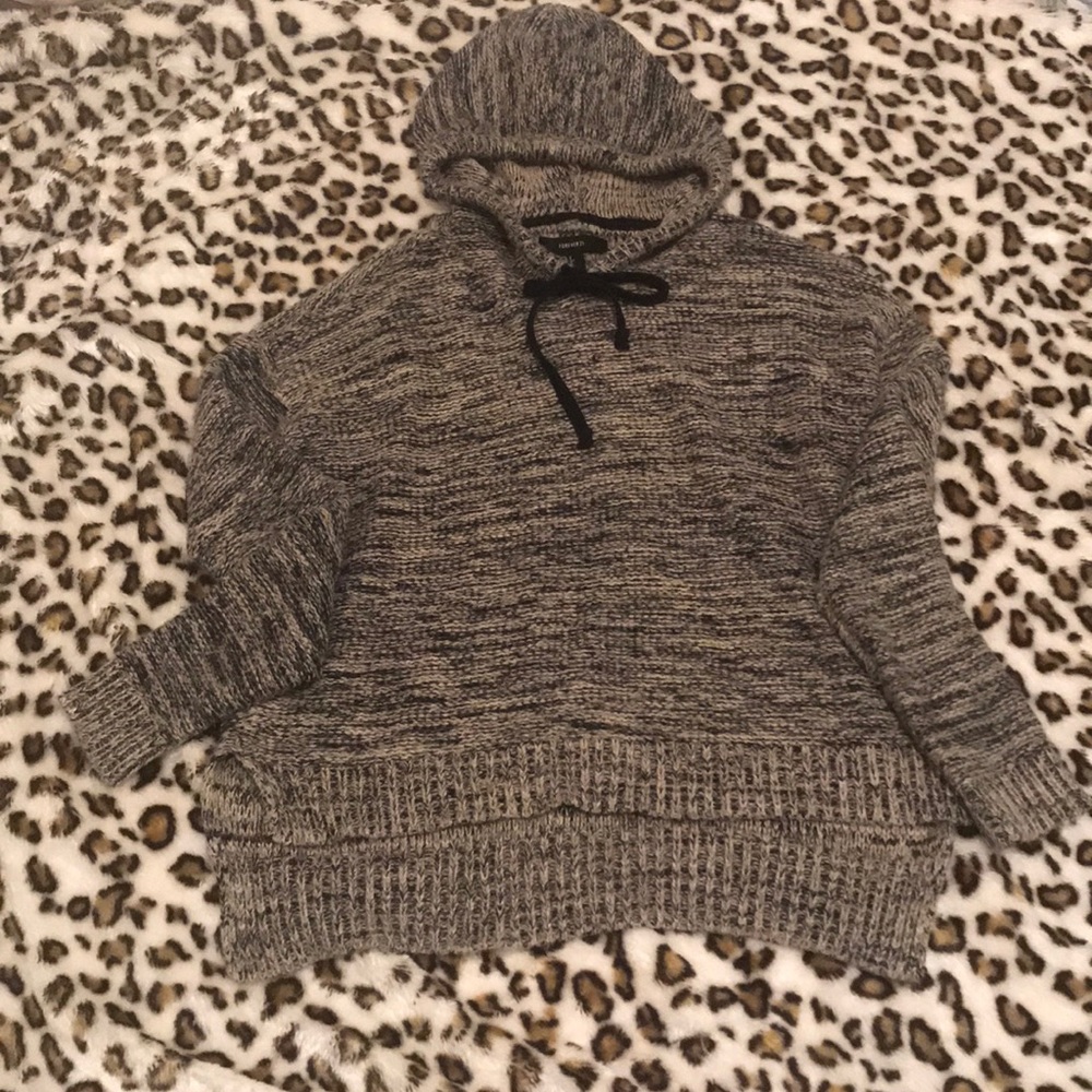 Knit hoodie